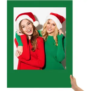 32 x 24 Inch Large Blank DIY Photo Booth Props Picture Frame Party Frame DIY Photo Booth Props Selfie for Halloween Christmas Birthday, Holiday Party(Green,Christmas)