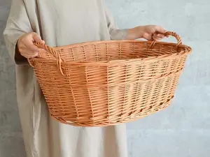 Woven Basket, Tote Bag, Laundry Basket, Rattan Storage Basket Wicker