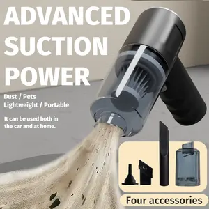 Portable Handheld Vacuum Cleaner, Rechargeable Car Vacuum Cleaner, Multifunctional Dust Cleaner, Household Cleaning Tool for Car, Office, Pet, Car Seat Cleaner, Car Cleaning Supplies