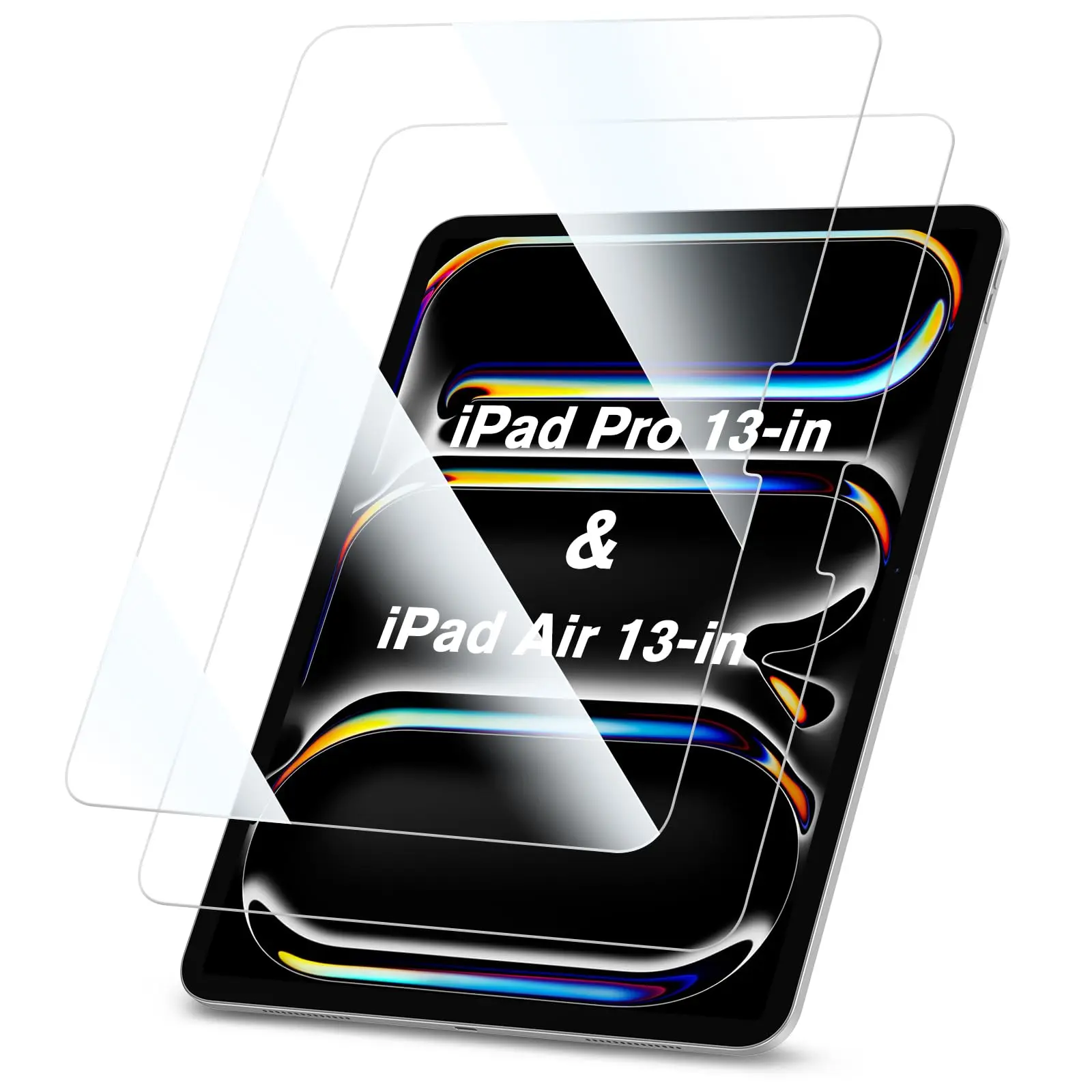 [2 Pack] Fintie Screen Protector for iPad Pro 13 (M5/M4 Chip) & iPad Air 13 (M4/M3/M2 Chip), 13" iPad Tempered Glass Screen Protector