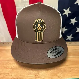Kenworth Trucker Hat with Leather Style Patch