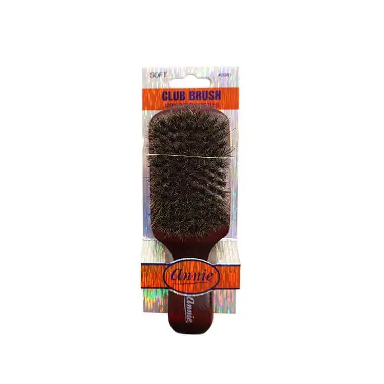 Premium Soft Wooden Club Brush with 100% Pure Boar Bristles for Easy Detangling, Distributing Natural Oils, and Daily Hair Care, Premium Hair Brush, Wooden Brush