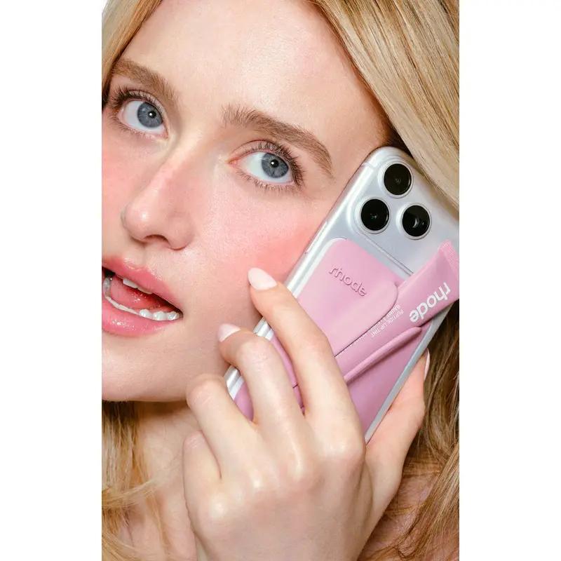 [Full Set] Rhode Phone Case with Lip Gloss Holder – Lipstick Included Beauty Case for iPhone 17 16 15 14 13 12 11