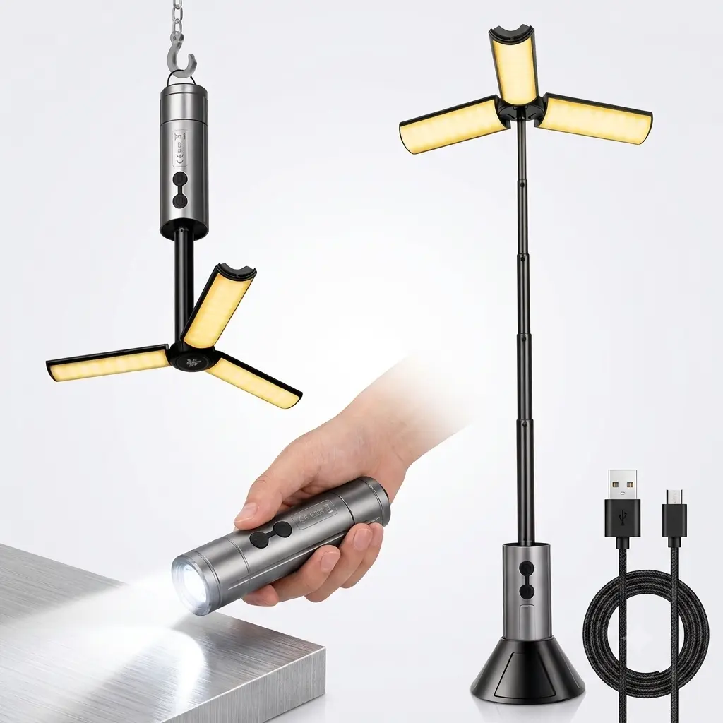 Telescopic Camping Light Rechargeable Outdoor Lantern Dimming Atmosphere Light Emergency Light For Power Failure 3000/8000mAh