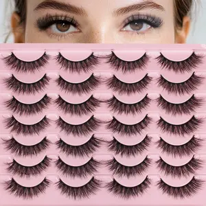 Single Piece Eyelash Patch, 14 Pairs Dense Lashes, Volumized False Eyelashes, Ideal for Daily Makeup Parties, Newbie Friendly, Fluffy C Curl Style