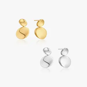 Angela Duo Disk Earrings