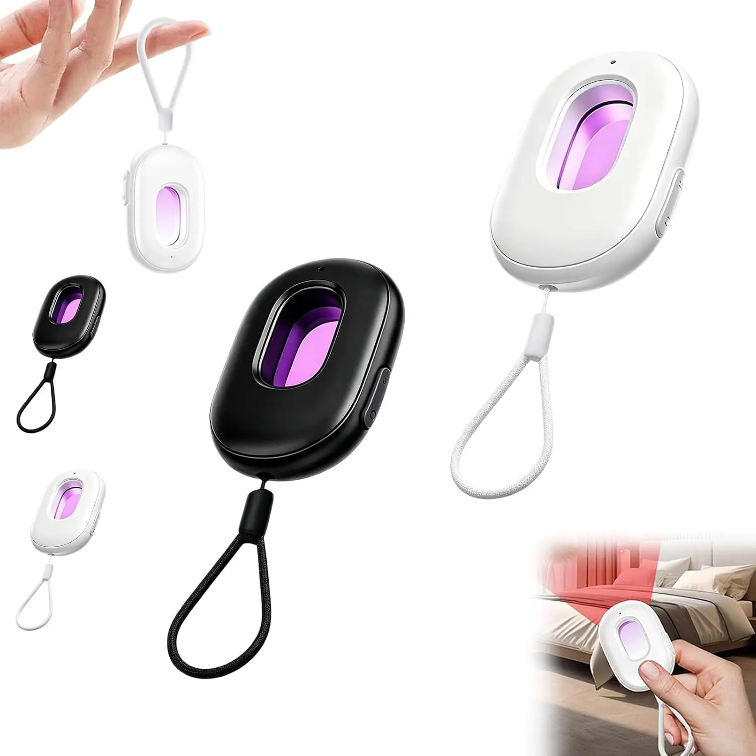 Upgraded 2nd Gen Hidden Camera Detector, Infrared Lens Finder with 3 Detection Modes, Optical Filter, Sound & Vibration Alert & LED Light for Hotel, Airbnb, Home & Travel（AB）