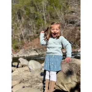Teal Twiggy Print Jaycee Skirt