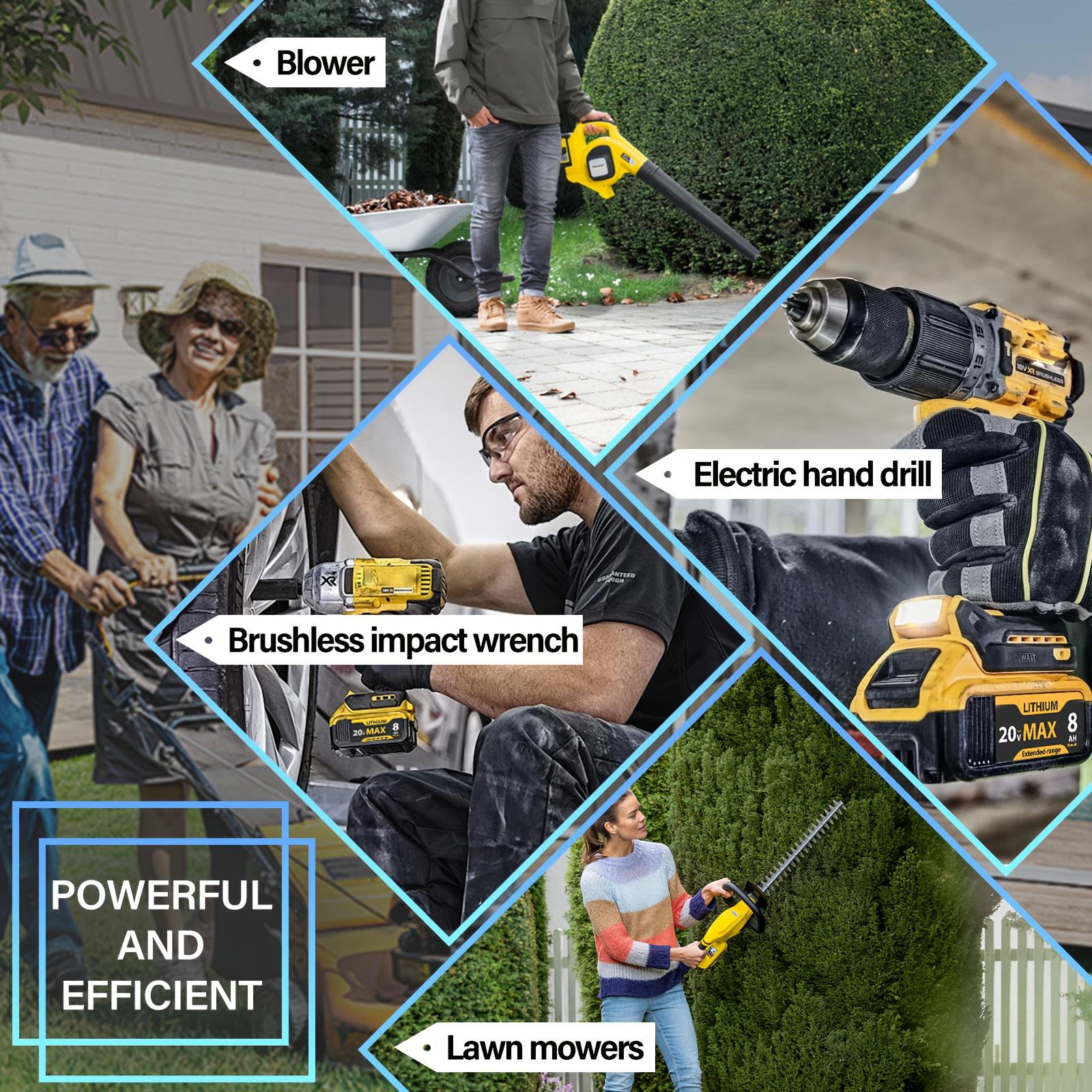 6/4/2/1 Packs, Replacement Battery for DeWalt Power Tools, 8000mAh 20V, Compatible with DeWalt Batteries DCB200, DCB20