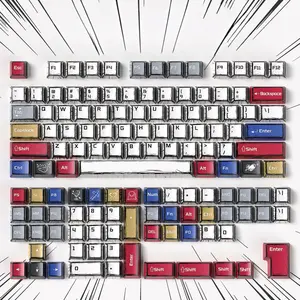 Aula  Mechanical Full Size Keycaps, PBT  Keycaps 130 Keys Set Custom Key Caps Set OEM Profile, Universal Compatiability For 61/68/84/87/98/100 Cherry Mechanical Manga Keycaps-Only Keycap