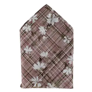 Ascentix Floral and Plaid Cotton Handkerchief