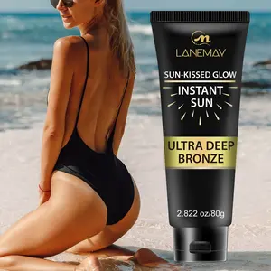 80g Natural Glow Tanning Moisturizing Cream, Natural Self Tanner, Lightweight Sun-Free Tanning, Sunless Tanning Glow, Nourishing Ingredients, Centella Asiatica Extract, Unisex