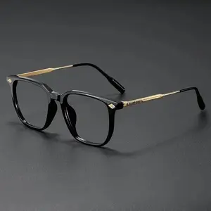 TR90 Blue Light Blocking Glasses for Men Women Lightweight Square Frame Computer Glasses Anti Eye Strain Clear Lens Eyewear for Work Office Screen Use Study Gaming Daily Wear