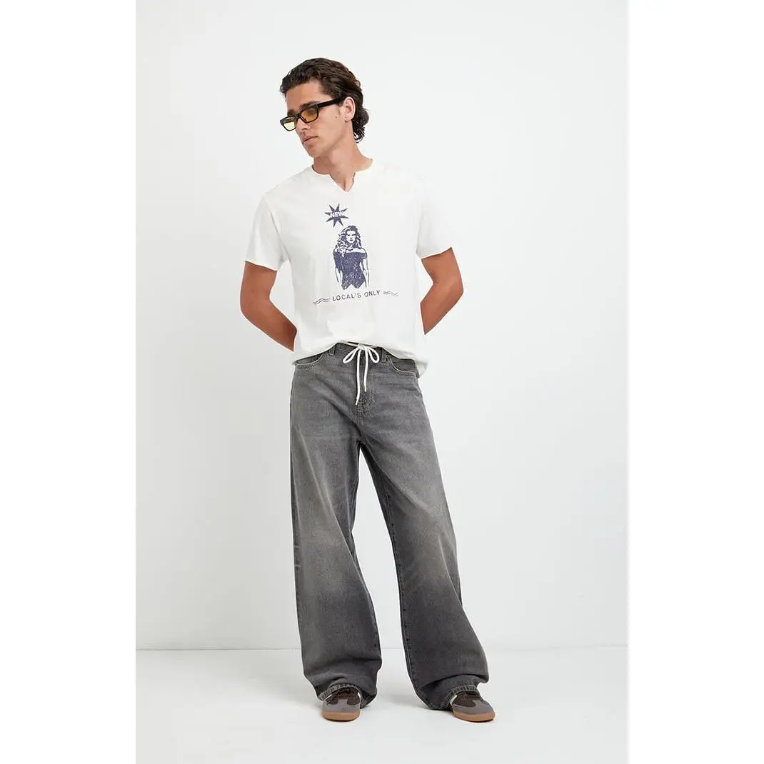 Pacsun Men's Blake Extreme Baggy Jeans Drawstring Gray