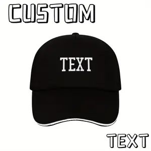 Custom Text Unisex Baseball Cap – Adjustable Duckbill Hat, 230gsm Polyester, Streetwear Style for Sports, Sun Protection & Special Gifts