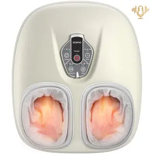 RENPHO Voice Controlled Foot Massager with 3 Heating Levels, mothersdaygift Gift Choice for Man Women Adjustable Hands-free Upgrade Shiatsu Machine for Men & Women, Fits Up to Size 12