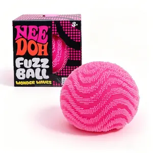 Fuzz Ball Wonder Waves Sensory Squeeze Toy – Ultra Soft Velvet Texture & Wavy Design, Relaxation Toy & Ideal Party Gift for All Ages