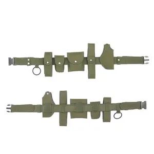 Adjustable Heavy Duty 6 In 1 Utility Belt Law Enforcement Quick-Release Belt with Pouch for Police Security