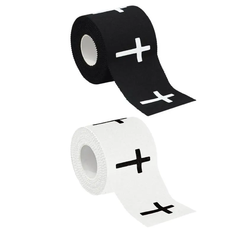 Cross Pattern Athletic Tape 2IN X 23FT Cotton White Athletic Tape, Cross Athletic Wristband for Tennis, Bible Verse Athletic Tape, Christian Gift for Men and Women enhance elastic kinesiology