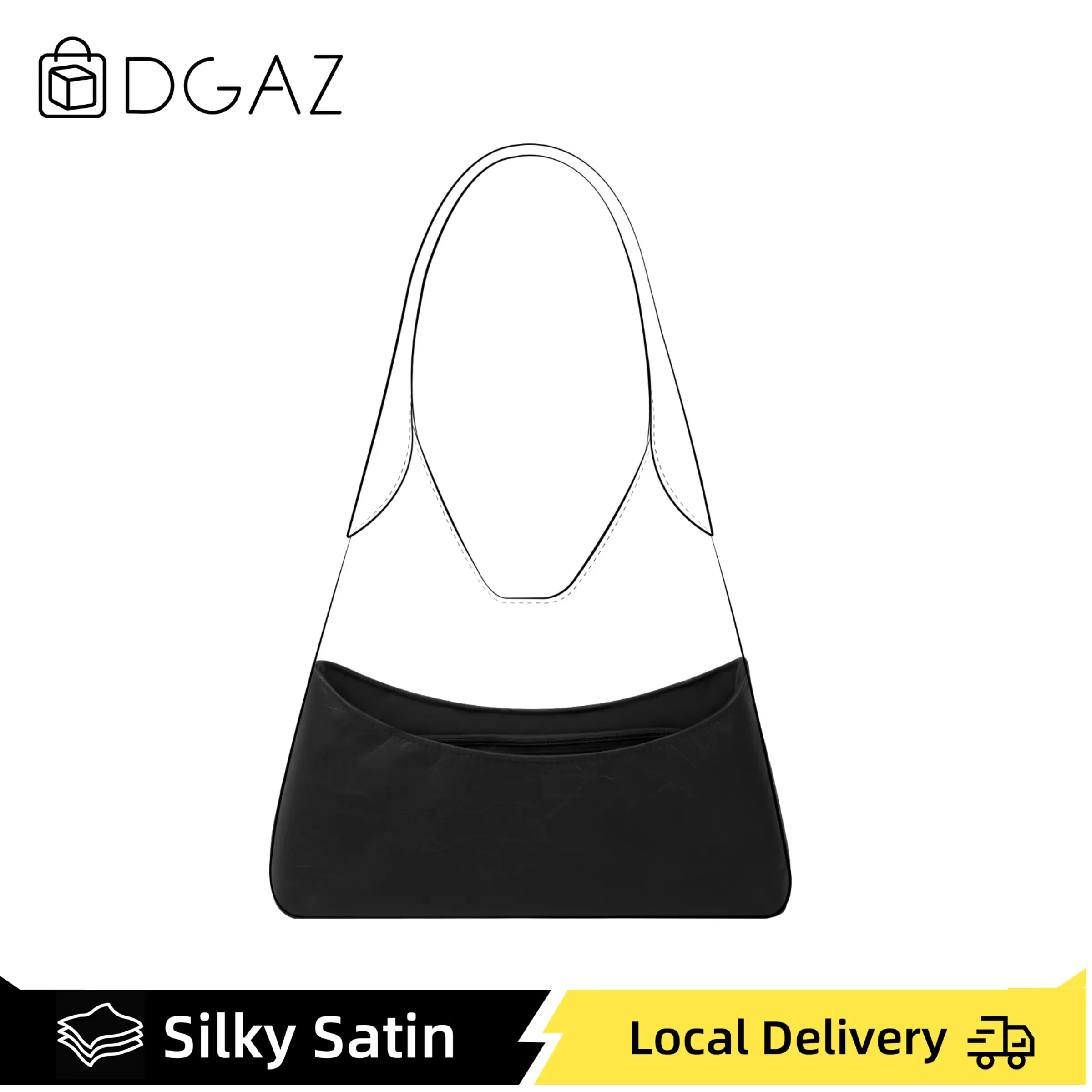 DGAZ Bag Organizer Insert Compatible with Coach Brooklyn 23/28/34/39, Lightweight Silk and Dupont Paper Purse Organizer with Multi-Pocket Storage Inner Pouch