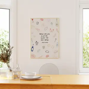 Julia Child Quote Print, Hand Drawn Food Kitchen Print, Food Sketch Art, People Who Love To Eat, Minimalist Art, Trendy Dining Room Poster