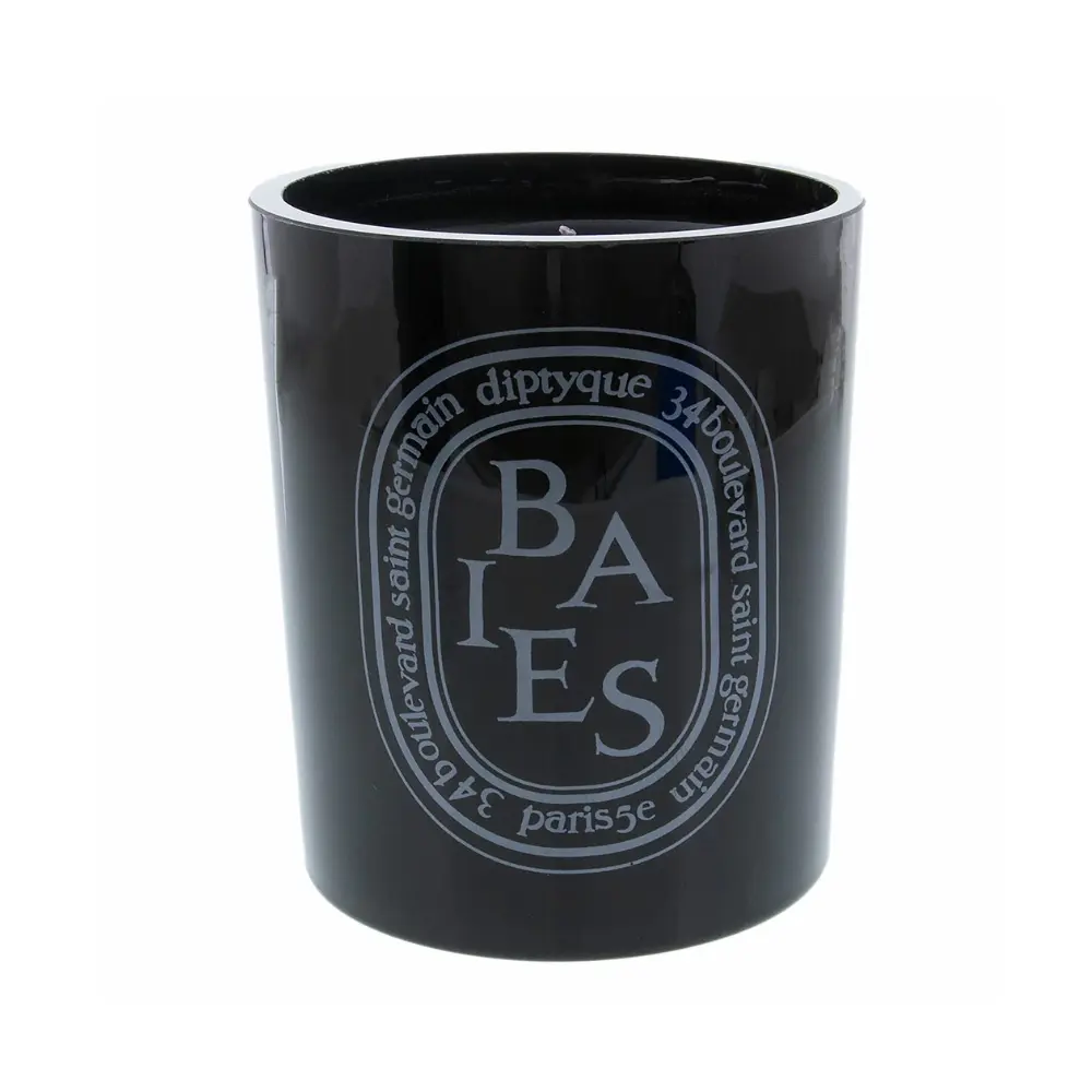[Pack 2] Diptyque Black Baies Floral Scented Candle 10.2oz Luxury Black Glass, Elegant Flower Aroma, 75 Hour Burn, Perfect for Home Decoration