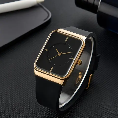 Men's Business Rectangular Dial Quartz Watch, Daily Clothing Decor, Watch for Birthday Gift, Wristwatch without Box, Square Dial Wristwatch, Analog Quartz Watches, Analogue Quartz Watch