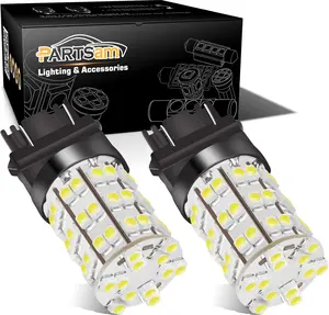 3157 3156 4114 Daytime Running Light Bulbs DRL Driving Light 60LED 3528-SMD 6000K Xenon White Ultra Bright Car Led Bulbs (Pack of 2)