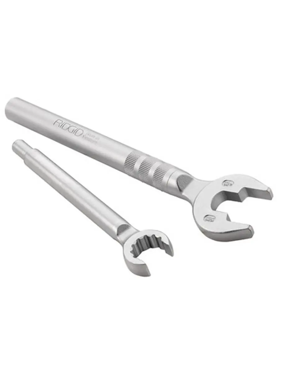 Ridgid 27023 1-Stop Plumber's Wrench, Multi-Size Hand Tool for Bolts/Nuts, Includes 2 Wrenches, One Stop, Two Wrenches