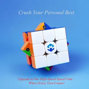 One Count Gift for Geniuses 3X3 Professional 48 PCS Single Magnetic Design Perfect For Beginners Cube Zero Delay Ultra-Fast Turning Magic Cube Puzzle Boy and Girls Safe Toy Fast Silent Speedcube