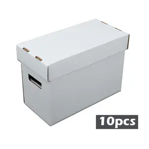 10Pcs Comic Books Storage Boxes Short Holds 150-175 Stackable Durable Archive