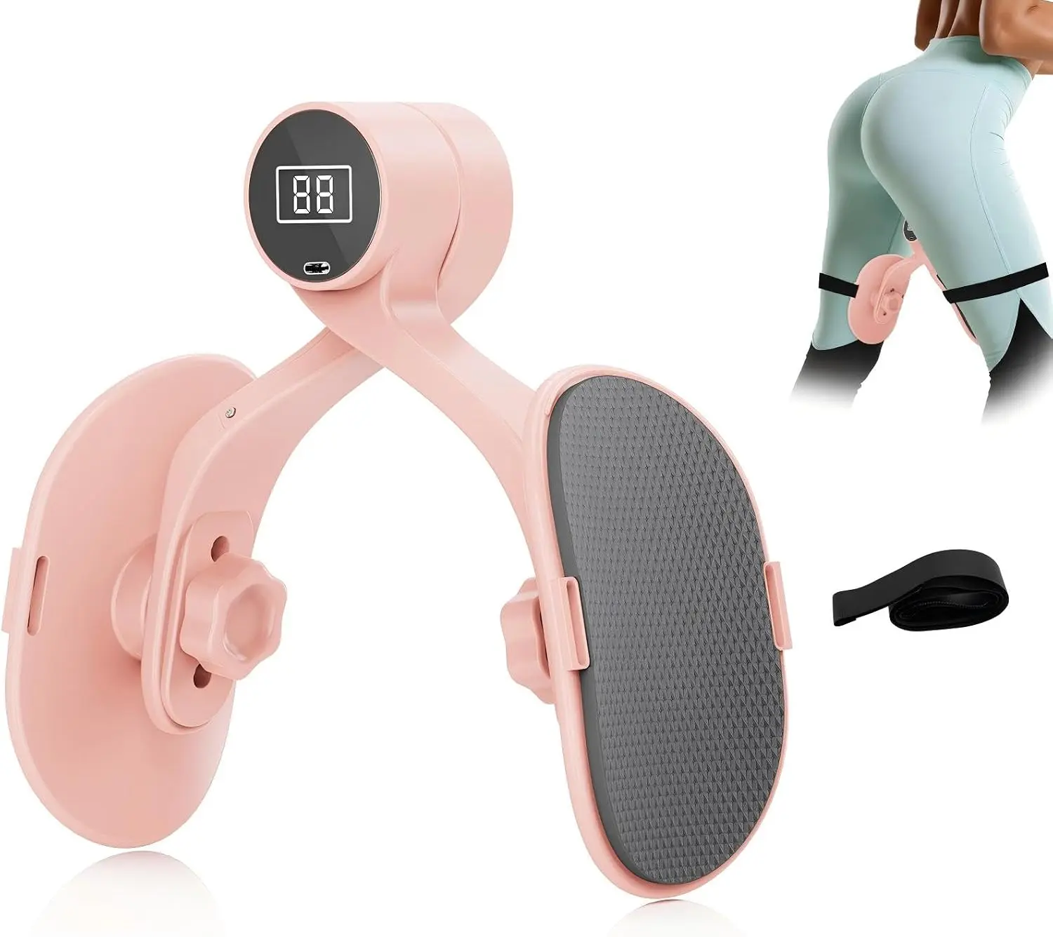 Thigh & Arm Trainer - Inner Thigh Exerciser with Digital Display, 360° Rotation, Home Workout Gear for Indoor Use