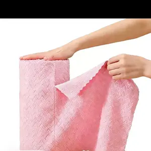Microfiber Cleaning Cloth Roll,20 Pack Reusable Tear Away Microfiber Towels,Ultra Absorbent Dish Rags for Car,Home,Garage or Shop (Pink)