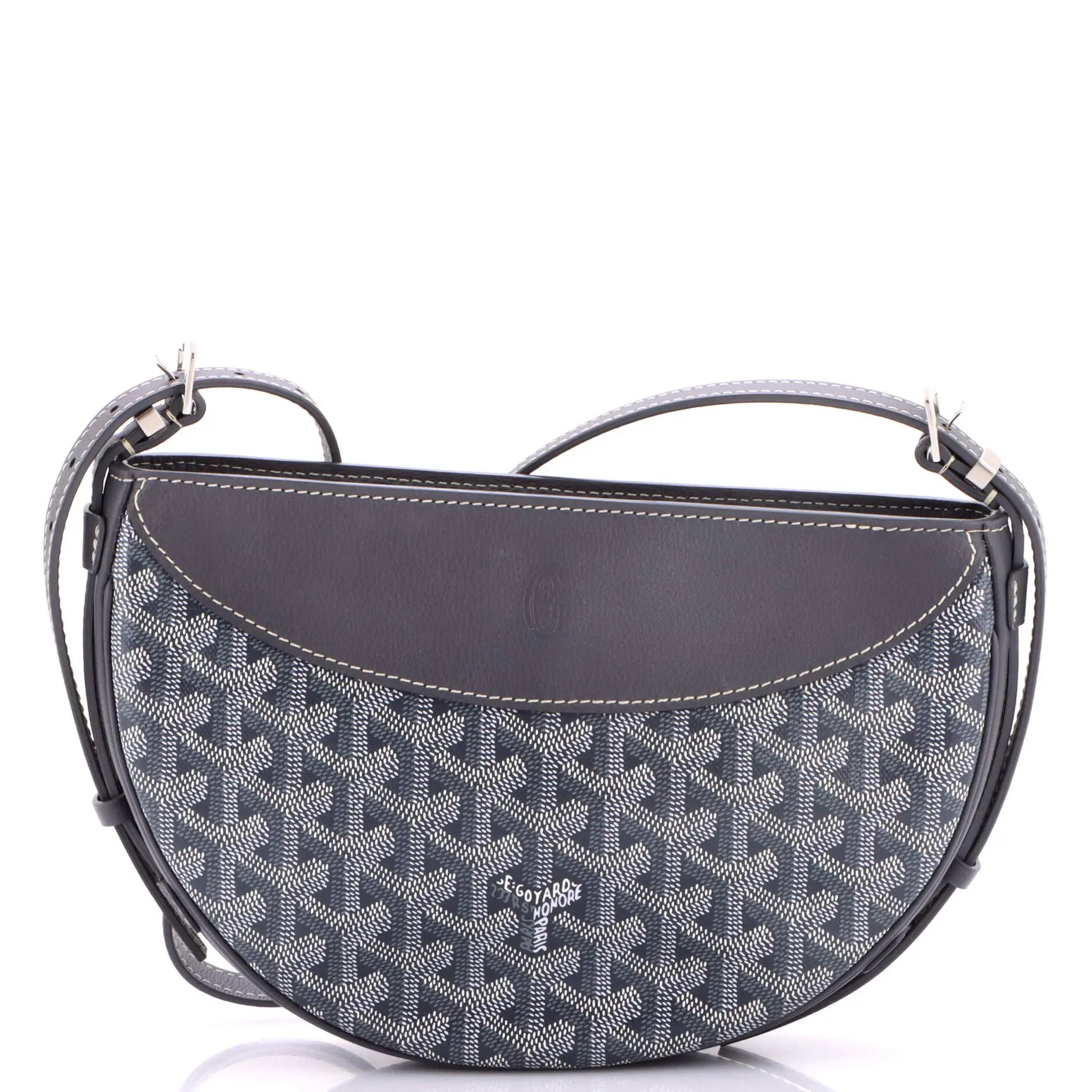 Pre-owned Goyard Canvas Coated Shoulder Bags Hirondelle Shoulder Bag Coated Canvas and Leather by Rebag