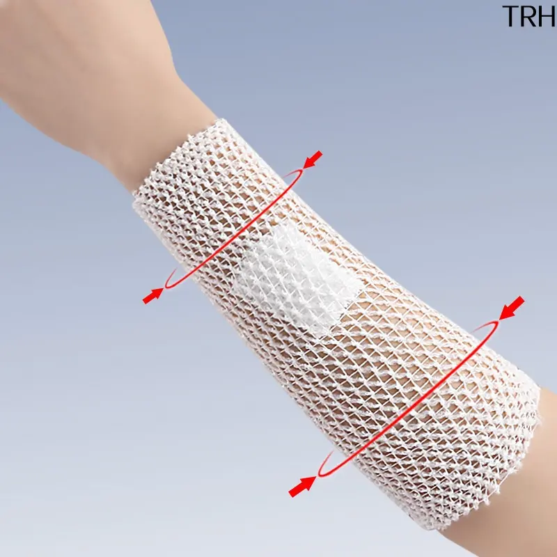 Elastic Tubular Net Bandage, Breathable Stretch Mesh Tube Dressing, Flexible Cuttable Net Wound Wrap, Skin Friendly Protective Net Sleeve For Fingers Limbs Wound Care
