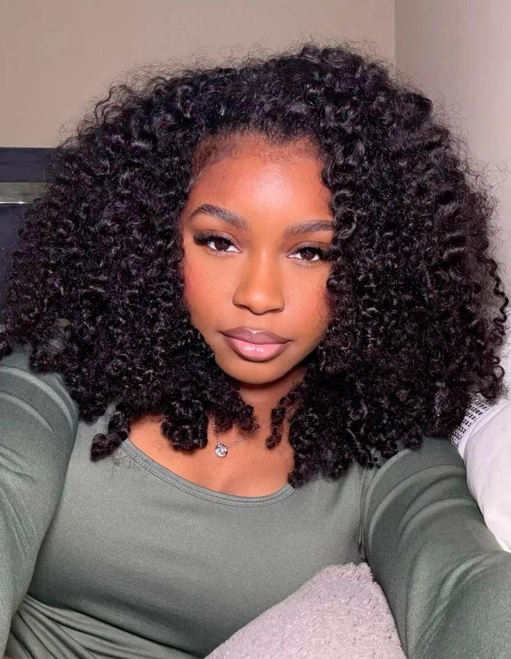 【3 In 1 Half Wig】Alipearl Hair Kinky Curly Glueless Half Wig Human Hair Wigs With Drawstring Cap Invisible Hairline Beginner Friendly