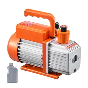 【Summervibes】VEVOR Vacuum Pump 5 CFM HVAC Single Stage Rotary Vane Vacuum Pump Oil Included