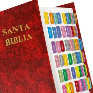 Spanish Bible Tabs, 75pcs/set Sticky Tabs Stickers, Laminated Bible Tabs for Study Bible, Book Reading Stickers, Adhesive Tabs