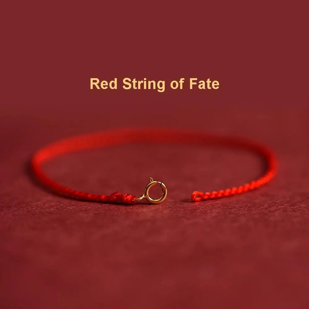 Handmade Red String Bracelet with Gold-Plated Clasp, Unisex Look Good Luck Wear Protection Jewelry for Men and Women