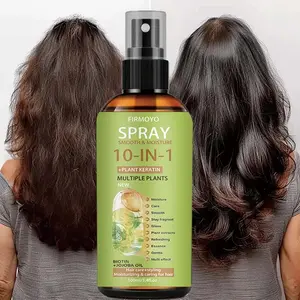 100ML 10-In-1 Keratin Spray, Anti Frizz Shine, Rich in Glycerine, Keratin, Coconut Oil, Long-Lasting Smooth Shine Up to 72 Hours, Heat Damage Protection