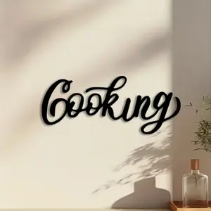1pc Kitchen Metal Decorative Wall Art, Laser Cut Mural, Perfect for Kitchen Wall, Thanksgiving Decor, Ideal Gift for Foodies, Anti-Corrosion Metal