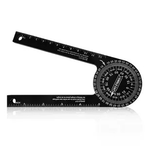 7-Inch Aluminum Miter Saw Protractor - ABS, Anti-Scratch, Rust-Proof Angle Finder with Precision Laser Engraved Scales, Measuring Rulers, Adjustable & Collapsible Design for Construction, Woodworking (Home Supplies Gift)