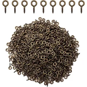 1000 Pcs Small Eye Pins Screws Jewelry Making Eyelets Pins for Craft Bronze 10 x 5mm