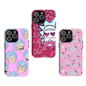 Y-Rickk-M0rty pattern phone case,Weird-style phone case,for iPhone 16 15 14 13 12 11 17Pro Max,for Samsung S25 S24 S23 S22 Ultra,Protective Cover,give her/him a gift for Christmas and Thanksgiving