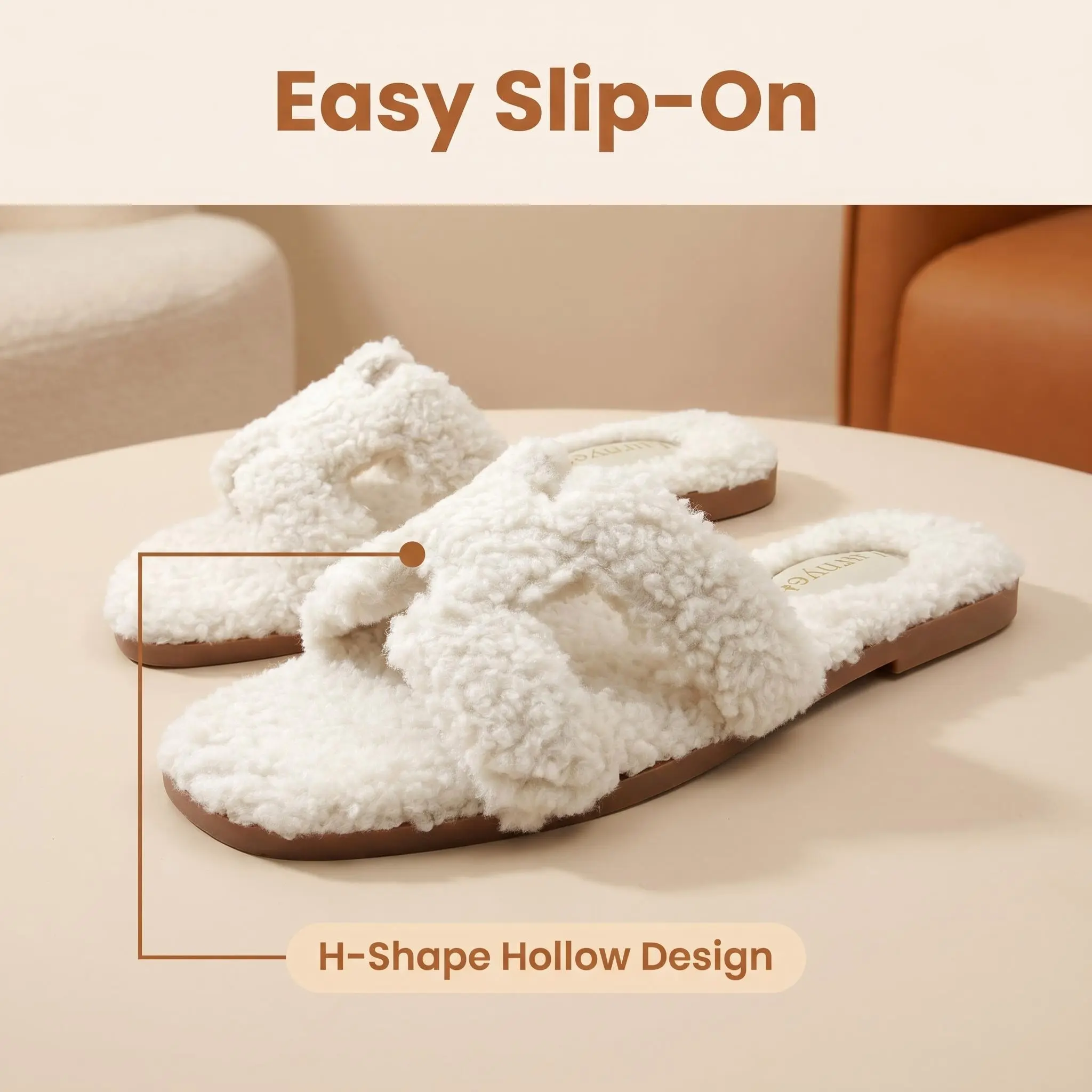 Women's Crisscross Platform Mules in Fuzzy Faux Shearling Fabric - Cozy Plain Toe Slippers with a Chunky Sole for Indoors Comfort, Crisscross Straps, Trendy Crisscross Straps