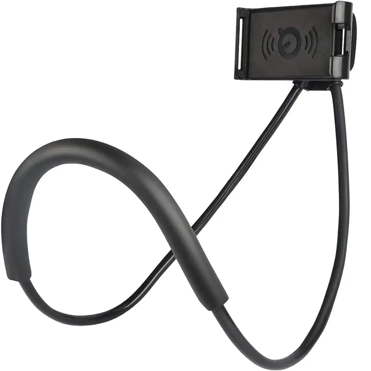 Lazy Cell Phone Holder, Universal Cell Phone Holder for Smart Mobile Phone,Hanging on Neck Cell Phone Mount Holder,Black