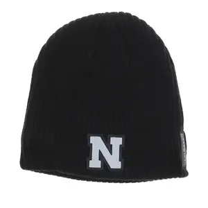 adidas Mens Nebraska Cornhuskers Knit Beanie Casual - Black