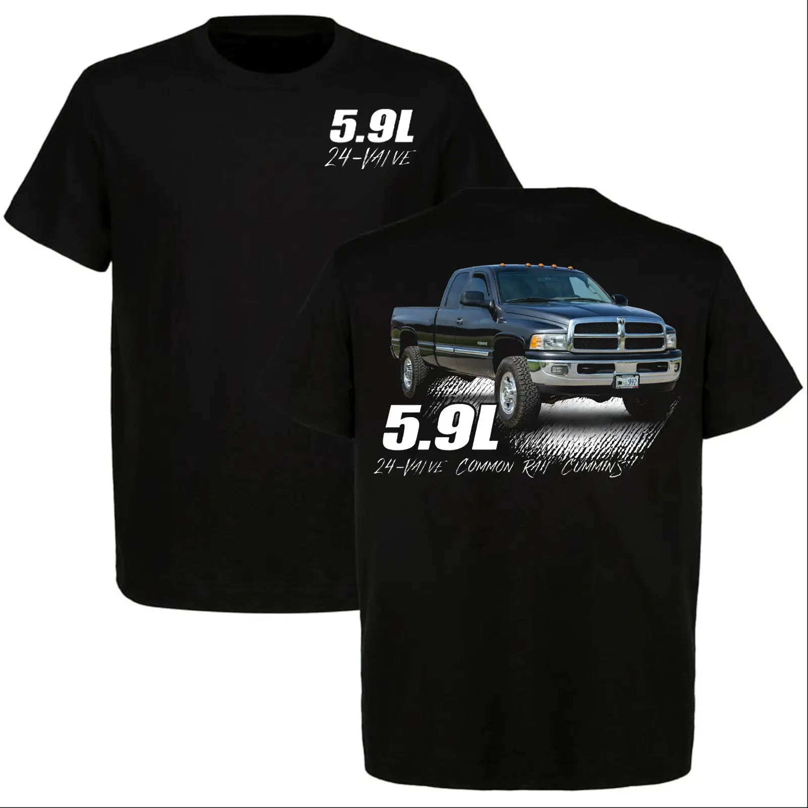 5.9L 24 Valve Common Rail Cummins Shirt Dodge Ram 2500 3500 Diesel Truck Tee 5.9 Cummins Turbo Diesel Enthusiast T-Shirt