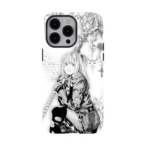 Death Note Misa Amane Phone Case, Gothic Dark Anime Girl Manga Art Tough Cover, Gift for Fans, Compatible with iPhone 11-17 Pro Max/Plus and Samsung Galaxy S23-25