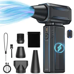 Duster,200000RPM Electric Duster,Stepless Speed Mini Air Blower,Replace Canned Air Duster,Cordless Rechargeable Jet Fan Blower for Keyboard   Cleaning Dry-Black